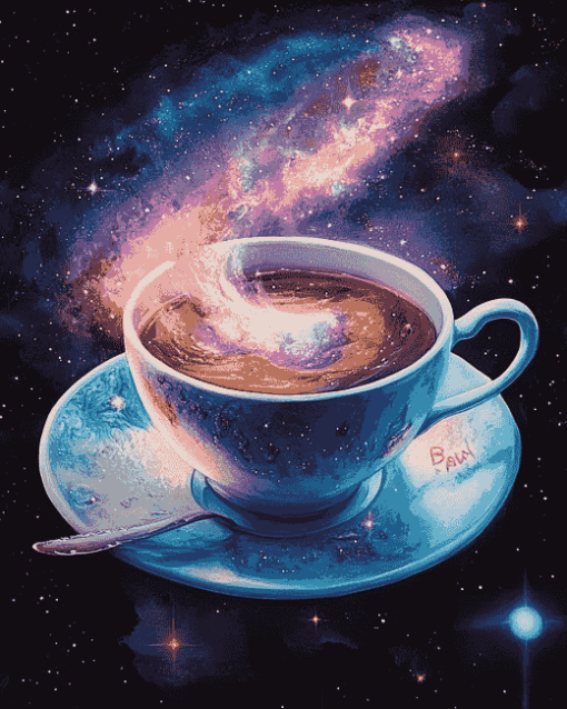 Galaxy Space Tea Diamond Painting