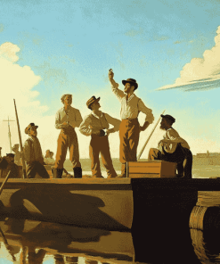 George Caleb Bingham Jolly Flatboatmen Diamond Painting