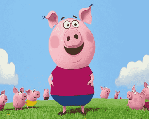 George Pig Cartoon Diamond Painting