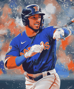 George Springer Baseball Diamond Painting