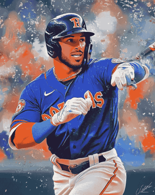 George Springer Baseball Diamond Painting