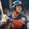 George Springer Baseball Icon Diamond Painting