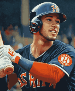 George Springer Baseball Icon Diamond Painting