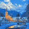 German Bavaria Winter Scenes Diamond Painting