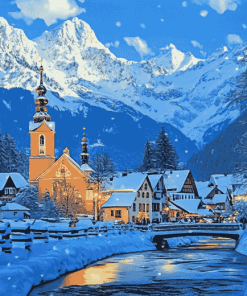 German Bavaria Winter Scenes Diamond Painting