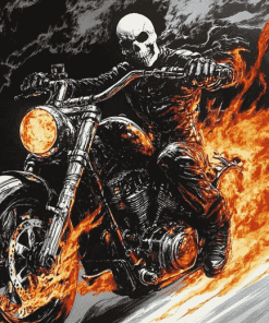 Ghost Rider Cartoon Diamond Painting