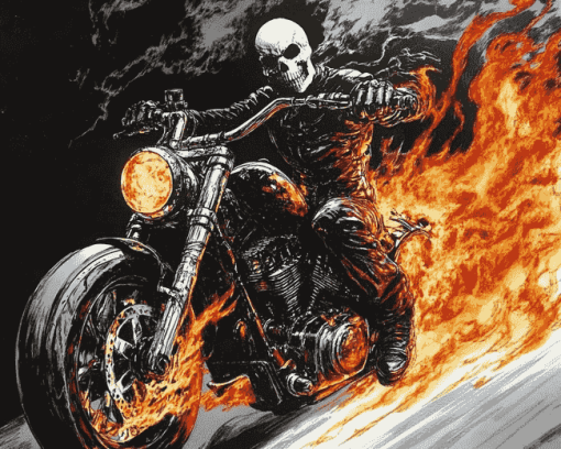 Ghost Rider Cartoon Diamond Painting