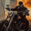 Ghost Rider Motorcycle Movies Diamond Painting