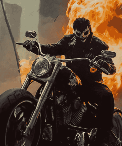 Ghost Rider Motorcycle Movies Diamond Painting