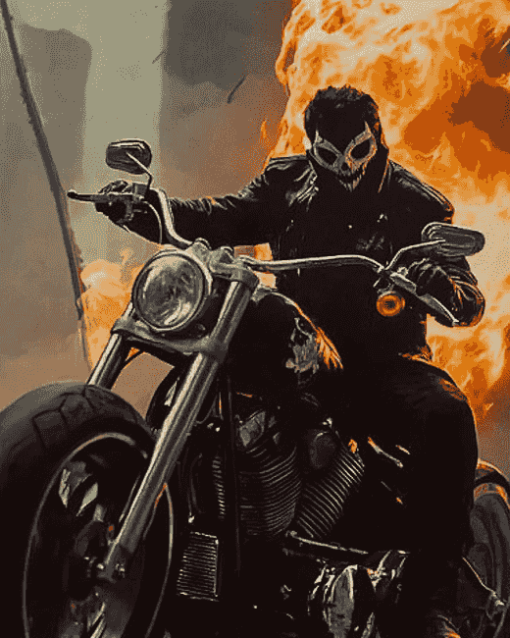 Ghost Rider Motorcycle Movies Diamond Painting