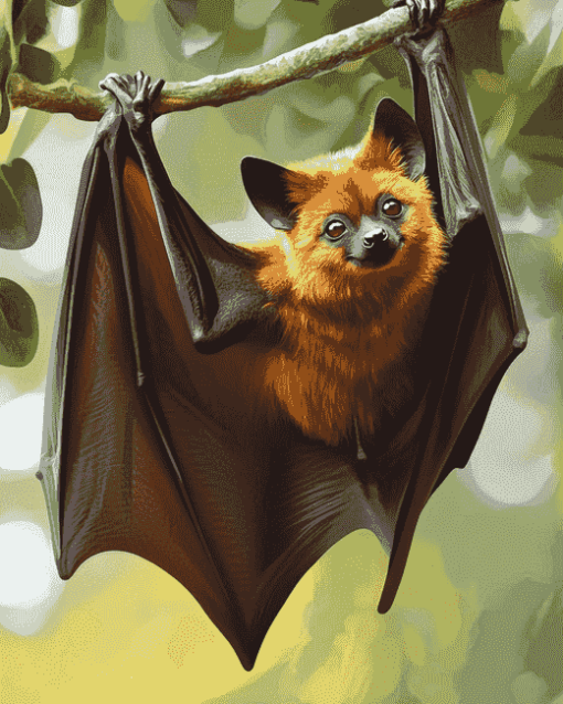 Giant Flying Fox Bat Diamond Painting