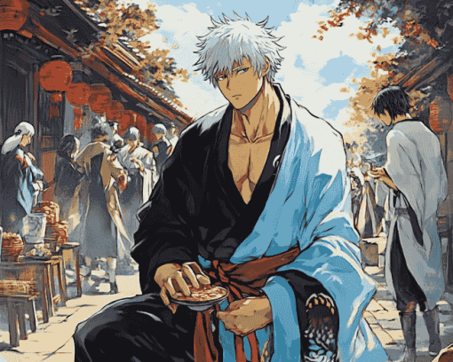 Gintoki Sakata Anime Diamond Painting