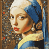 Girl With The Pearl Earring Vintage Diamond Painting