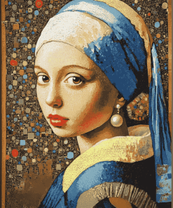 Girl With The Pearl Earring Vintage Diamond Painting