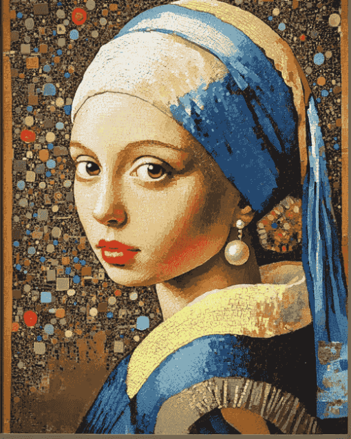 Girl With The Pearl Earring Vintage Diamond Painting