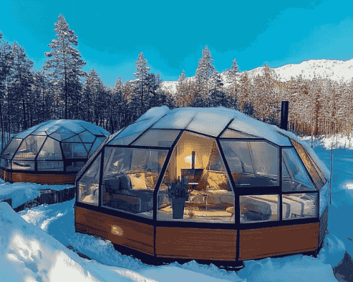 Glass Igloo Winter Wonderland Diamond Painting