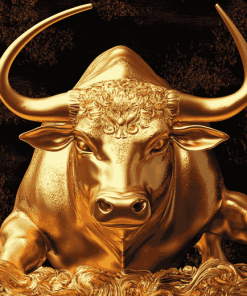 Golden Bull Diamond Painting