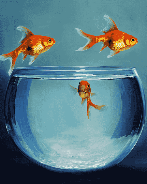 Goldfish Bowl Painting Diamond Painting