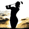 Golf Lady Silhouette Diamond Painting