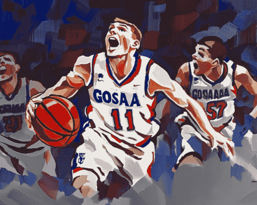 Gonzaga Bulldogs Basketball Diamond Painting