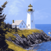 Grand Manan Lighthouse Landscape Diamond Painting