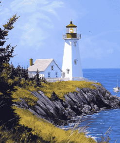 Grand Manan Lighthouse Landscape Diamond Painting