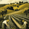 Grant Wood Country Landscapes Diamond Painting