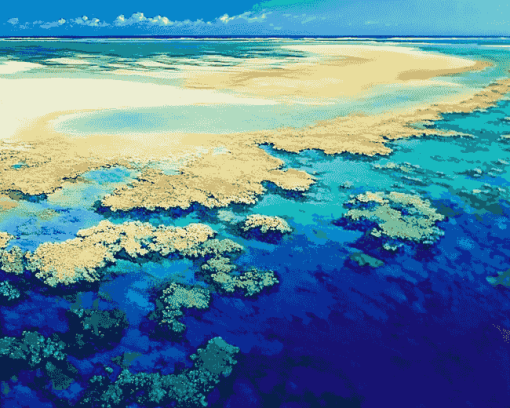 Great Barrier Reef Seascape Diamond Painting