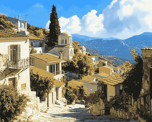 Greece Cityscapes Diamond Painting