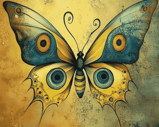 Greek Butterfly Evil Eye Diamond Painting