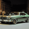 Green 1972 Chevelle Classic Diamond Painting