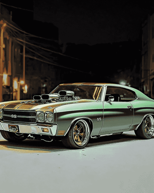 Green 1972 Chevelle Classic Diamond Painting