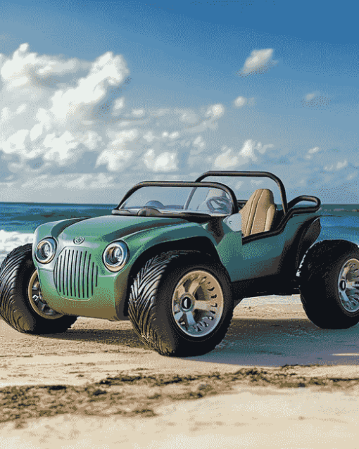 Green Beach Buggy Adventure Diamond Painting