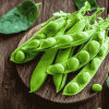 Green Peas on Wooden Table Diamond Painting