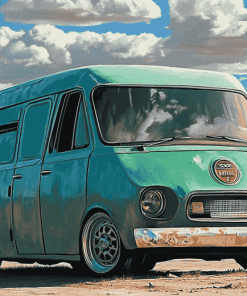 Green Van Adventure Diamond Painting