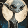 Grey Alien Fantasy Diamond Painting