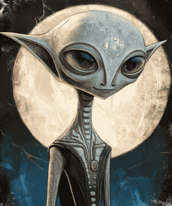 Grey Alien Fantasy Diamond Painting