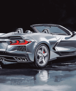 Grey C8 Corvette Convertible Diamond Painting