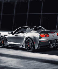 Grey Corvette Stingray Car Diamond Painting