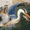 Grey Heron Birds Diamond Painting