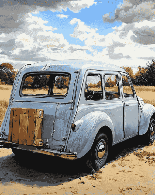 Grey Morris Minor Classic Diamond Painting