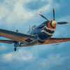 Grey P 40 Fighter Diamond Painting