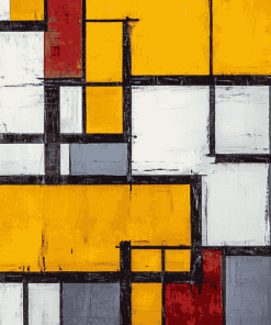 Grid Mondrian Abstract Diamond Painting