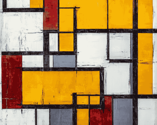 Grid Mondrian Abstract Diamond Painting