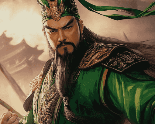 Guan Yu Animated Warriors Diamond Painting