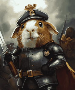 Guinea Pig Soldier Diamond Painting