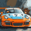 Gulf Porsche Racing Car Diamond Painting