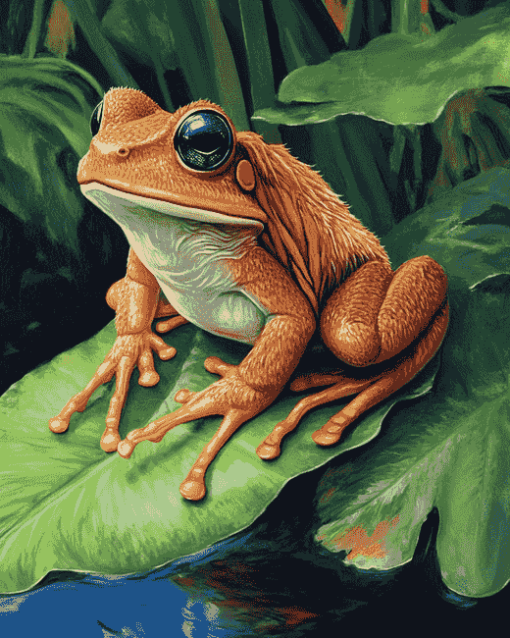 Hairy Frog Wildlife Diamond Painting