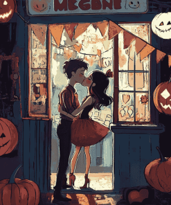 Halloween Kissing Booth Diamond Painting