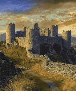 Harlech Castle in Wales Diamond Painting